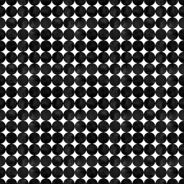 Modello senza cuciture geometrico astratto. opera d'arte ad acquerello monocromatica minimalista in bianco e nero con forme e figure semplici. struttura a forma di cerchi ad acquerello. stampa per tessuti, carta da parati, confezioni