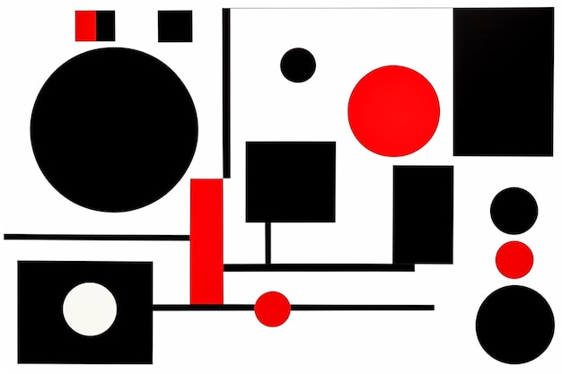 Photo abstract geometric shape illustration simple composition monochromatic color scheme