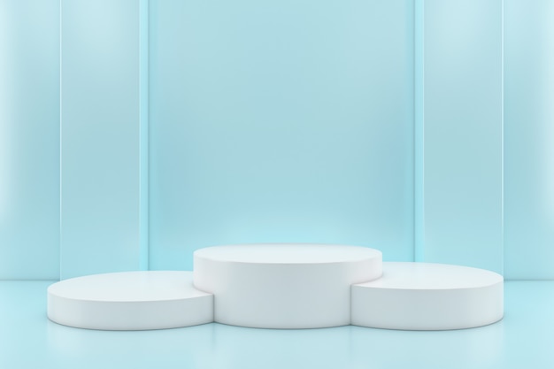 Abstract geometric shape pastel color minimal modern style wall ,for booth podium stage display table