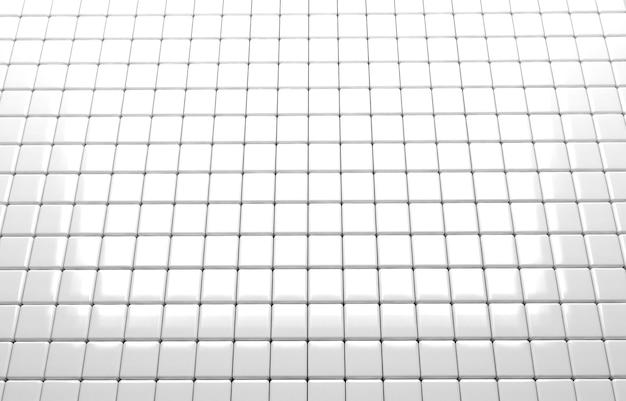 Абстрактная геометрическая форма белых кубов 3d визуализация