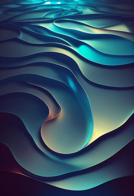 Abstract geometric shining waves pattern