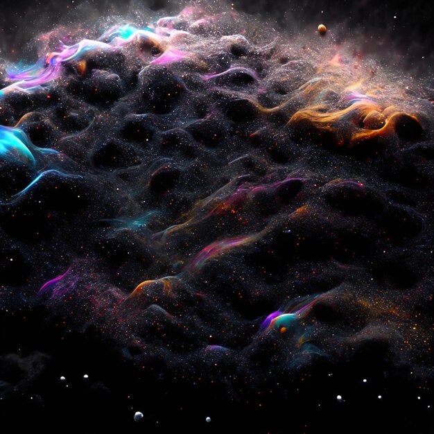 Foto spazio geometrico astratto forme di galassie o sfondo di texture