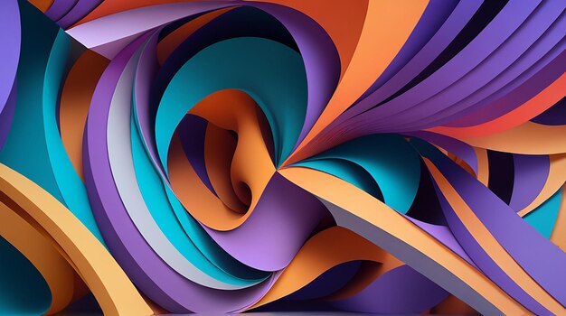 Abstract geometric twisted folds background