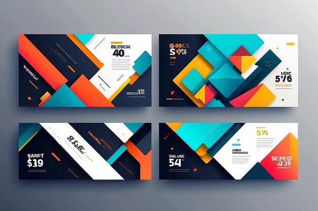 Abstract geometric vector Web banner design background header Templates design