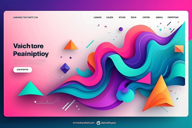 Abstract geometric wallpaper Landing page template Eps10 vector