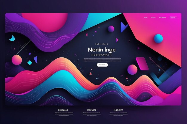 Abstract geometric wallpaper Landing page template Eps10 vector