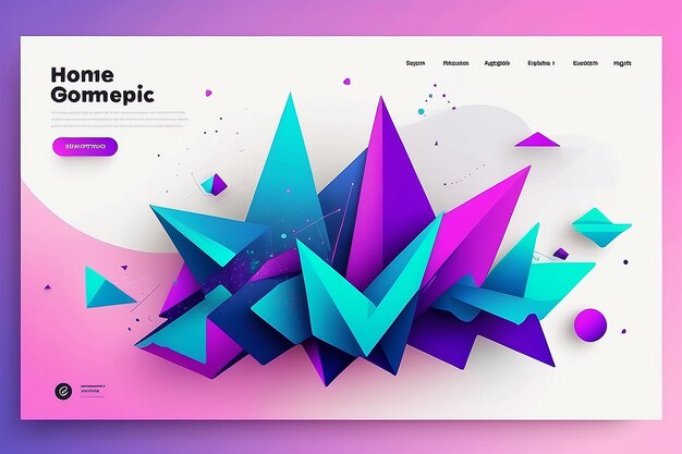 Abstract geometric wallpaper Landing page template Eps10 vector