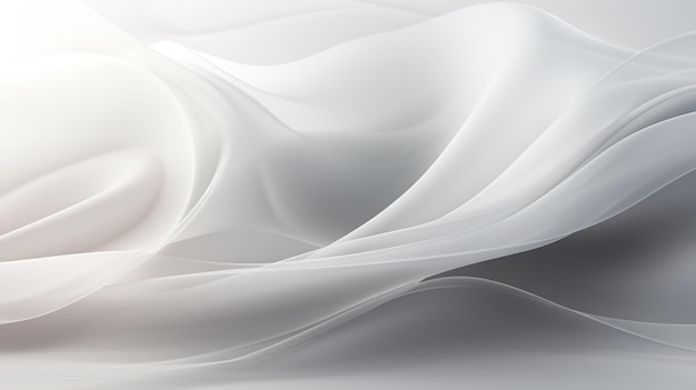 Abstract geometric white and gray wave color backgroundAI generated image