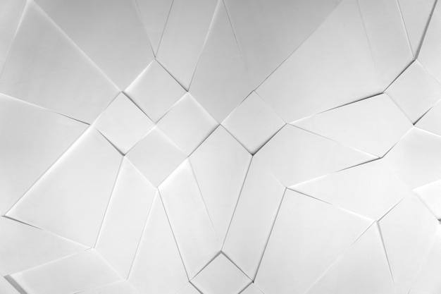 Abstract geometric white wall