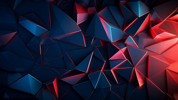 抽象的な幾何学的な背景_未来的な青と赤