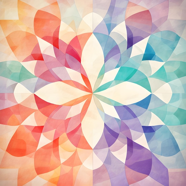 Фото Абстрактный геометрический рисунок с многоцветным дизайном баннер концепция плакат красочный