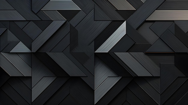 Abstract and Geometrical Texture in Black Colors Futuristic Background