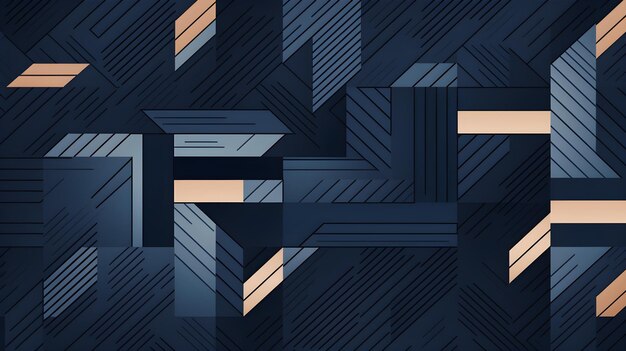 Abstract and Geometrical Texture in Navy Blue Colors Futuristic Background