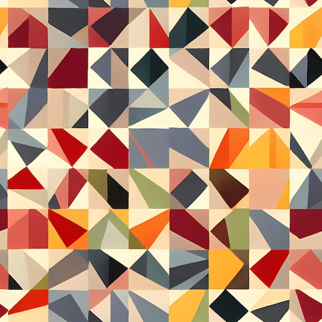 Abstract geometrisch herhalend patroon naadloos over de hele printoppervlaktetegel voor achtergronden Generatieve AI voor textielontwerp deken kussengordijnen kleding