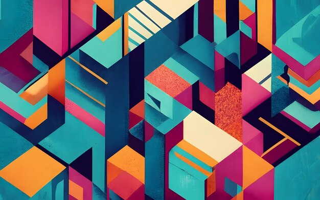 Abstract geometrisch patroonontwerp in retro-stijl Vectorillustratie