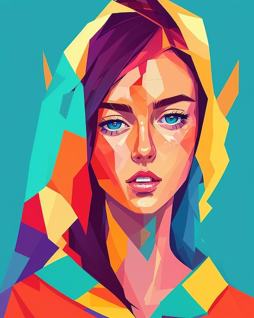 Abstract geometrisch portret