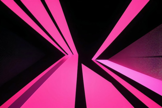 Abstract geometrisch roze neonbehang als achtergrond