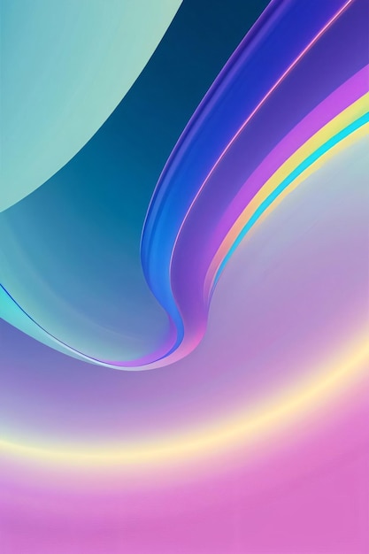 Abstract Geometry 3d Background in Pastel Colors