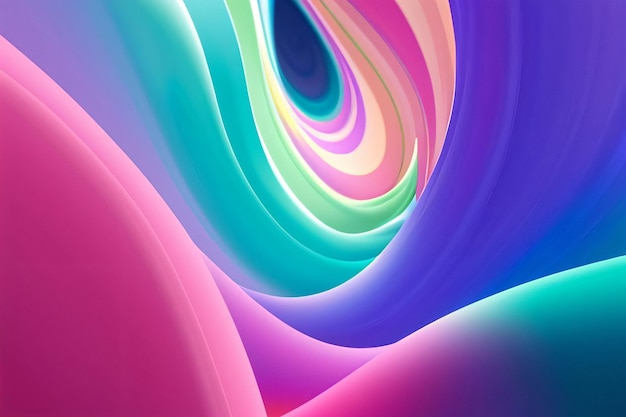 Abstract Geometry 3d Background in Pastel Colors