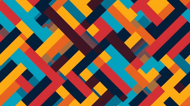 Abstract Geometry seamless pattern pixel art style