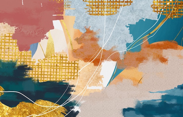 abstract geometry, wallpaper, wallpaper, golden background. the fashion of modern art wall.