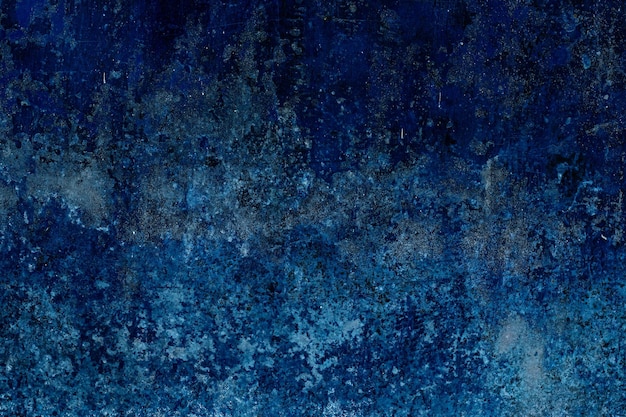 Abstract geschilderd blauwe kleur oude betonnen muur oppervlak met ruwe grunge textuur voor background