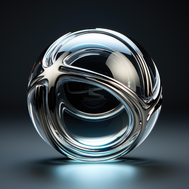 Photo a abstract glass sphere