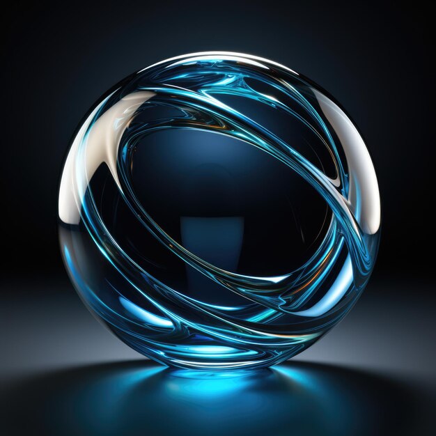 A abstract glass sphere