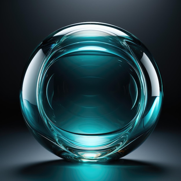 Photo a abstract glass sphere