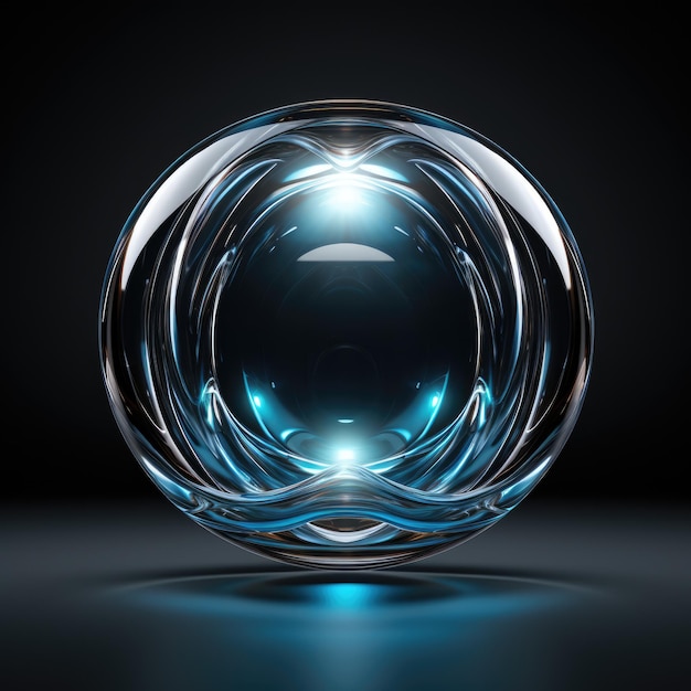 A abstract glass sphere