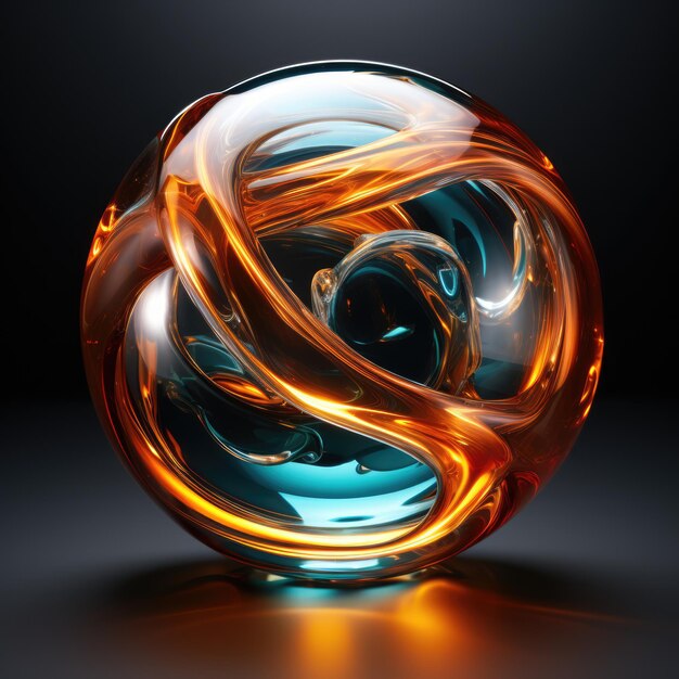 A abstract glass sphere