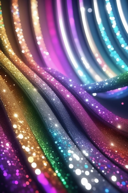 Abstract glitter colorful lights background vertical composition
