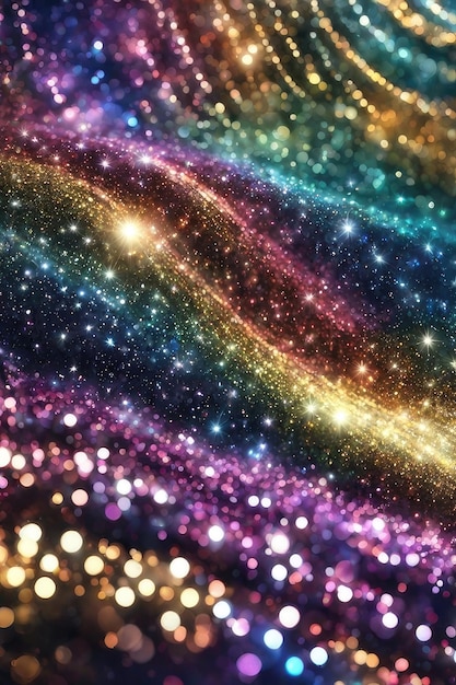 Abstract glitter colorful lights background