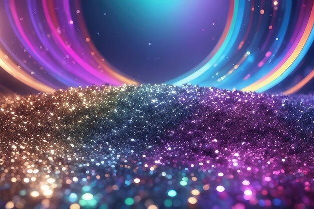 Abstract glitter colorful lights background