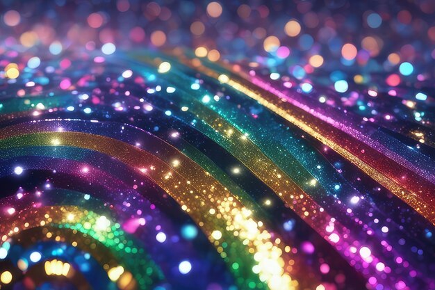 Abstract glitter colorful lights background