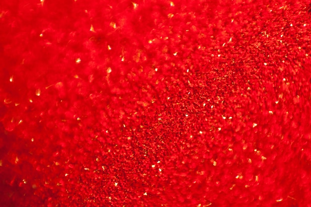 Abstract glitter lights red background. 