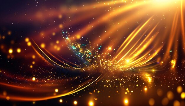 Abstract Glittering Gold With Bokeh Effect Background