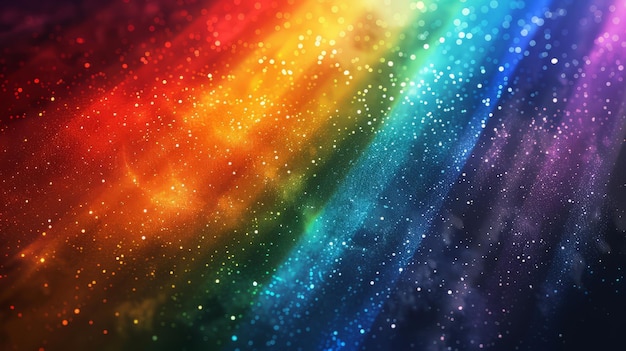 Abstract glittering rainbow colored stripe background