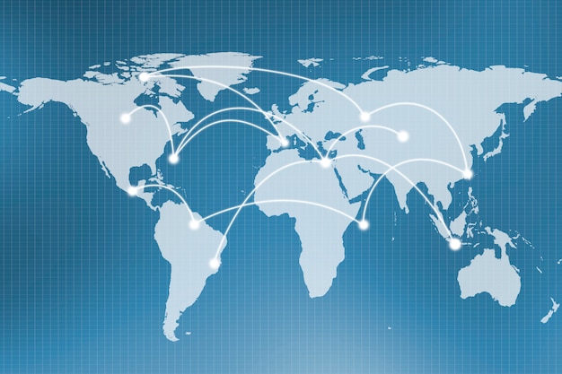 Abstract global network connection 