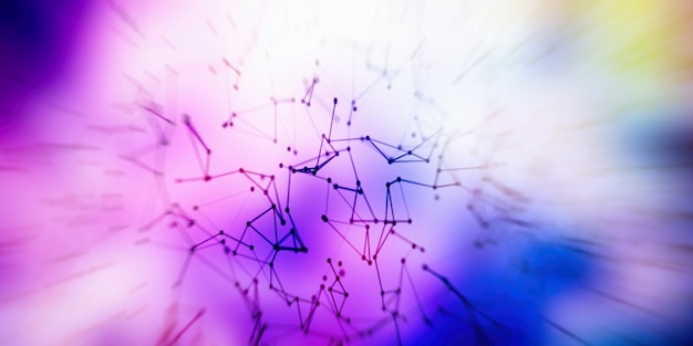 Abstract global network connections with points and lines.\
wireframe of network communications.