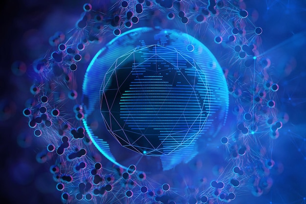 Abstract globe bacteria wallpaper