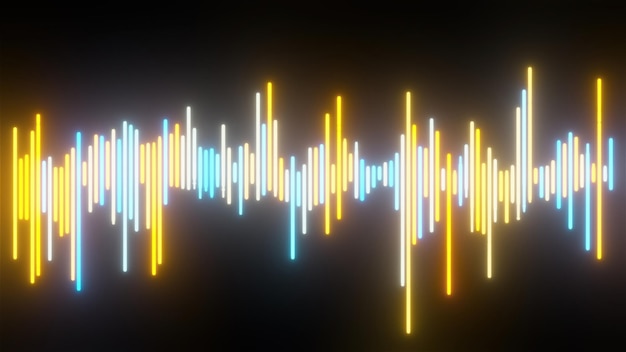 abstract glow equalizer computer generated d render