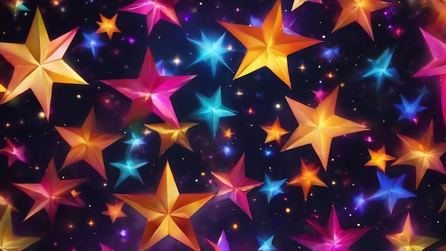 Abstract glowing background with stars