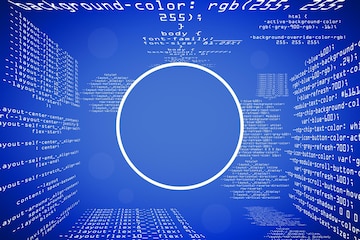 Premium Photo | Abstract glowing blue coding programming background ...