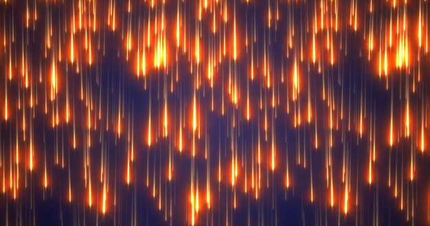 Abstract glowing energetic futuristic orange fiery lines raining energy magical abstract background