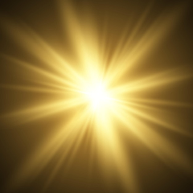 abstract glowing light sun burst with digital lens flare background effect decoration with ray sparkles