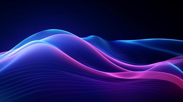 Abstract glowing lines vector background Futuristic technology style