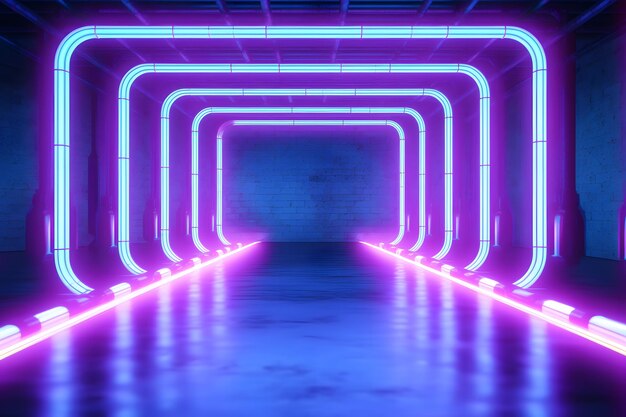 Abstract glowing modern background glowing neon lighting