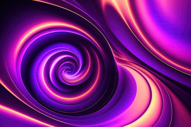 Abstract glowing purple swirl shapes Fantastic fractal shapes background Generative art