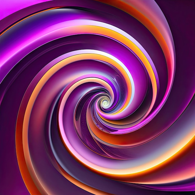 Abstract glowing purple swirl shapes Fantastic fractal shapes background Generative art